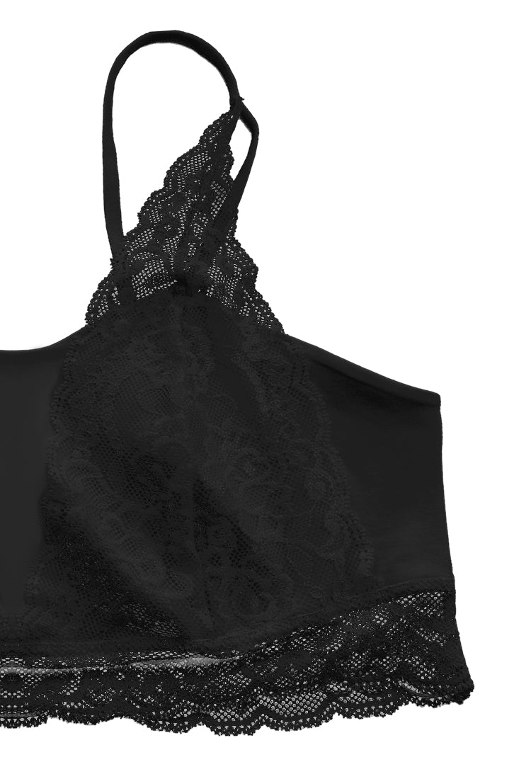 PIMA COTTON QUARTZ BRALETTE WITH LACE