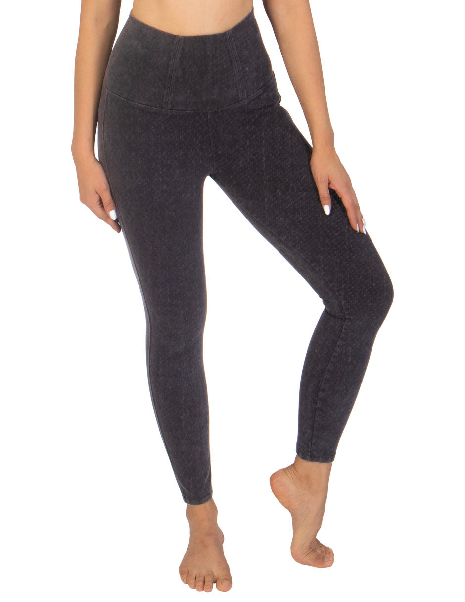 Legging Stretch Control Algodón Premium Negro Cenizo