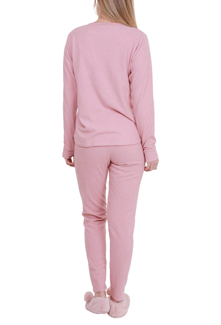 Plush Thermal Pajamas Set
