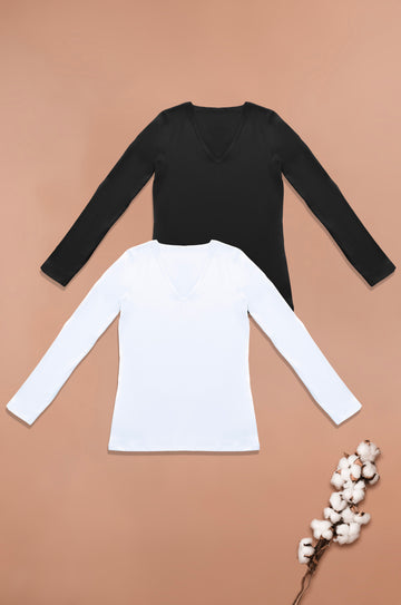 Bipack Long Sleeve Pima Cotton T-shirts CAMPI 006