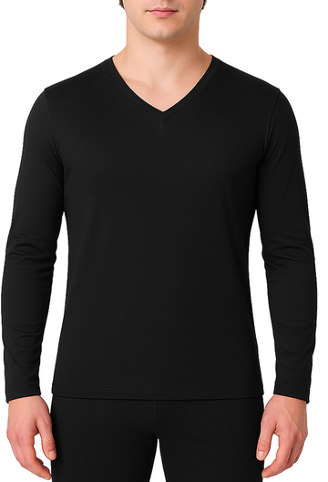 Men's Double Plush V Neck Thermal T-shirt