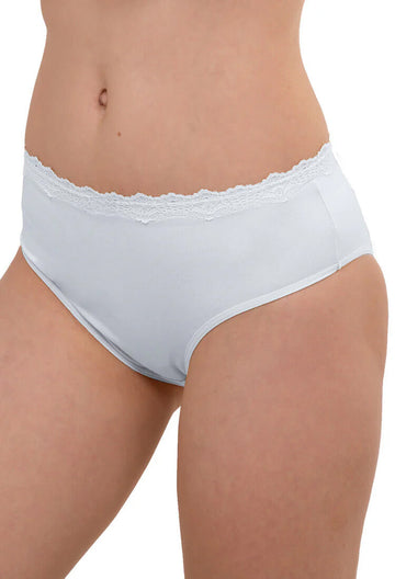 Hipster Panty With Lace and Pima Cotton 9088