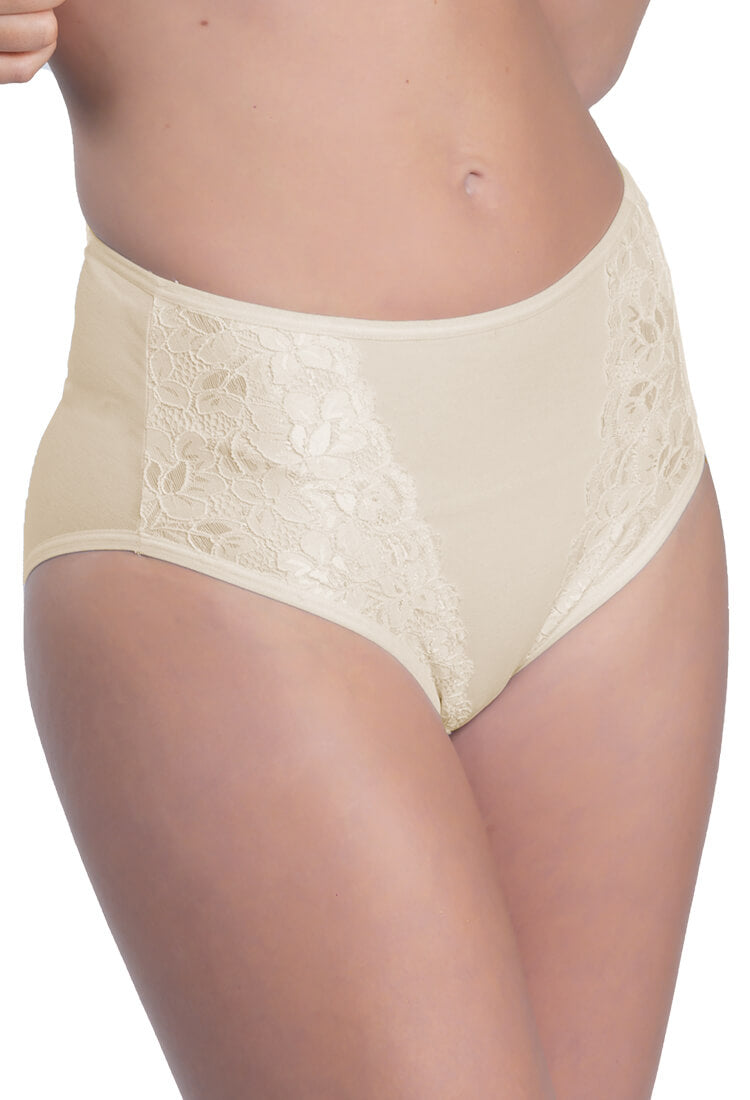 Panty alta ALGODÓN PIMA con encaje 9001 - Oscar Hackman