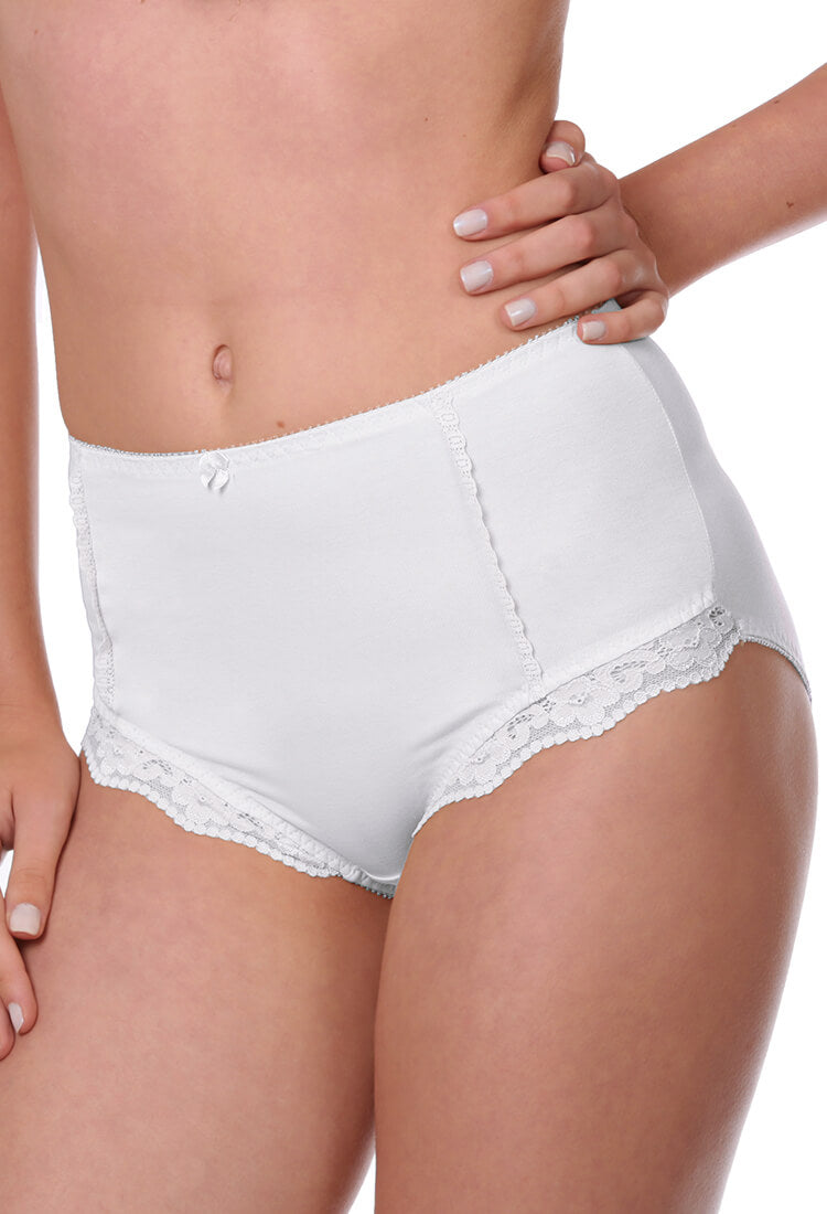 Panty alta ALGODÓN PIMA con encaje 9054 - Oscar Hackman