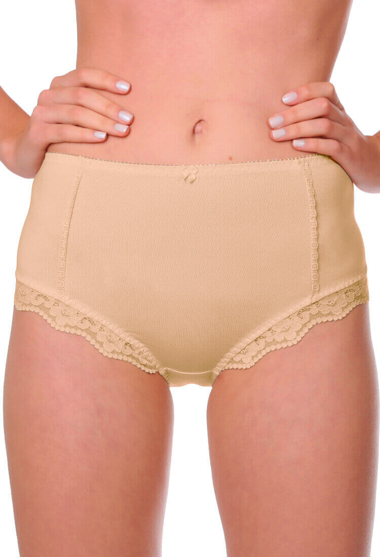 Panty alta ALGODÓN PIMA con encaje 9054 - Oscar Hackman