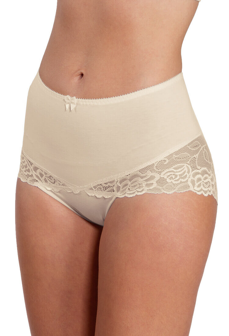 Panty alta ALGODÓN PIMA con encaje 9051 - Oscar Hackman