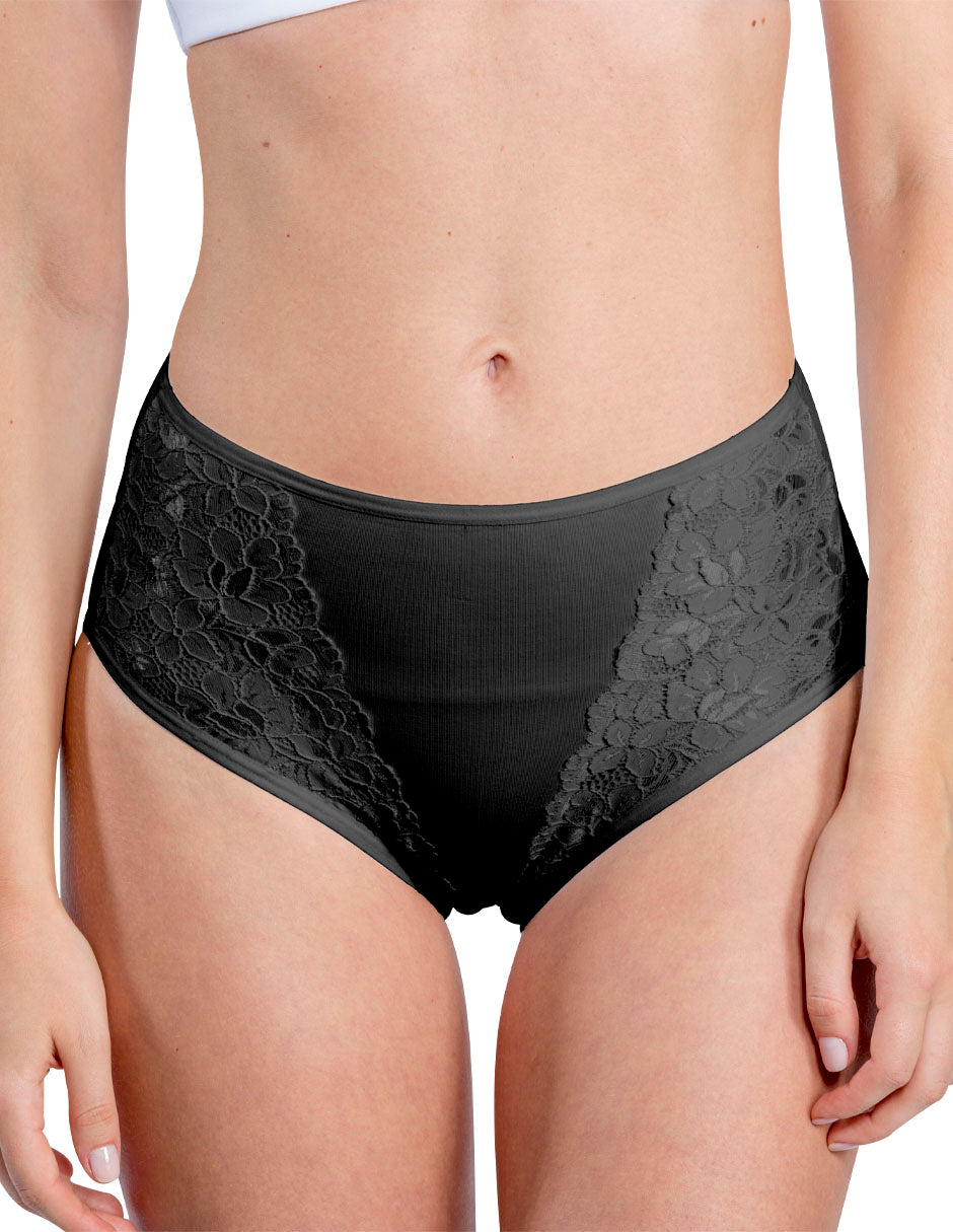 Tripack Panty alta de ALGODÓN PIMA con encaje 9001 - Oscar Hackman