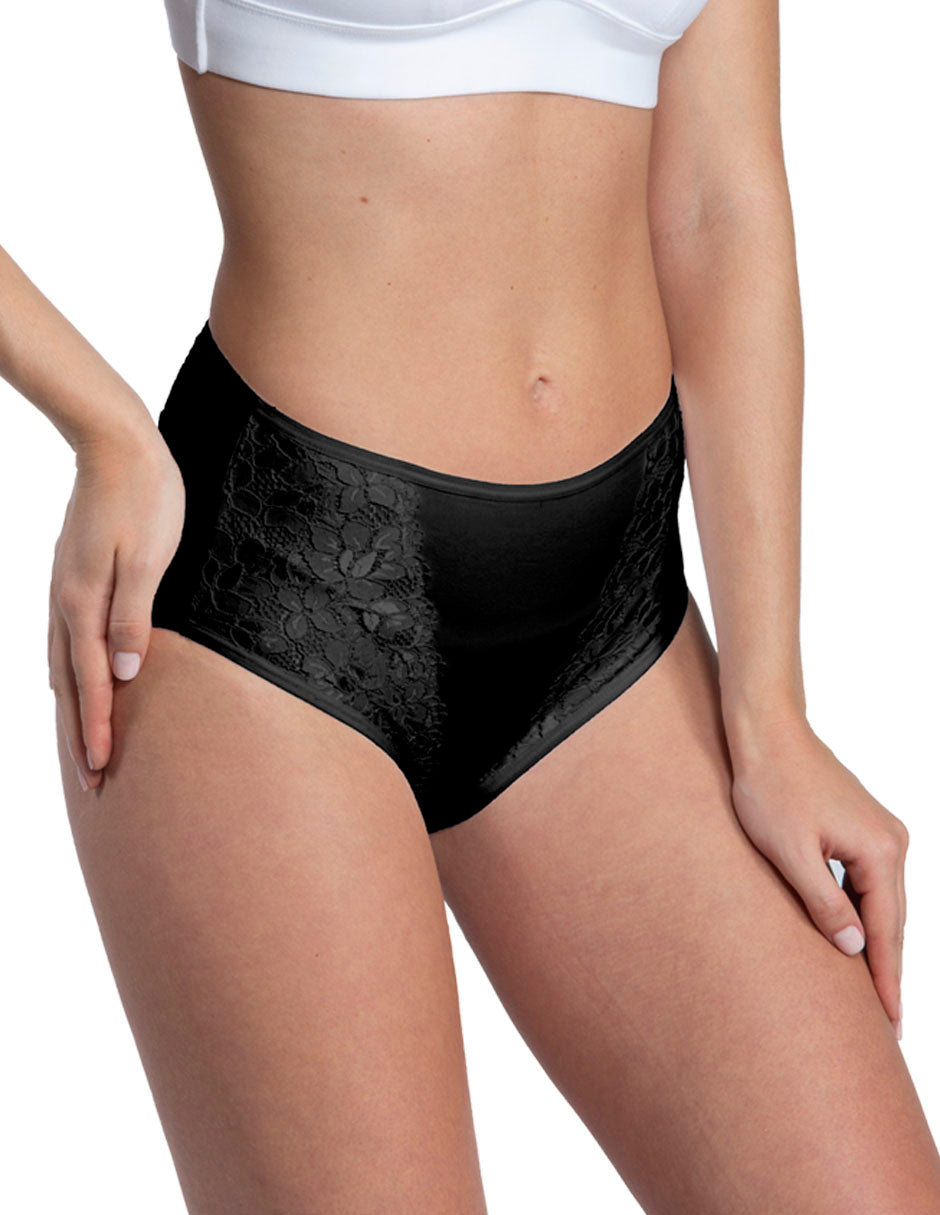 Tripack Panty alta de ALGODÓN PIMA con encaje 9001 - Oscar Hackman