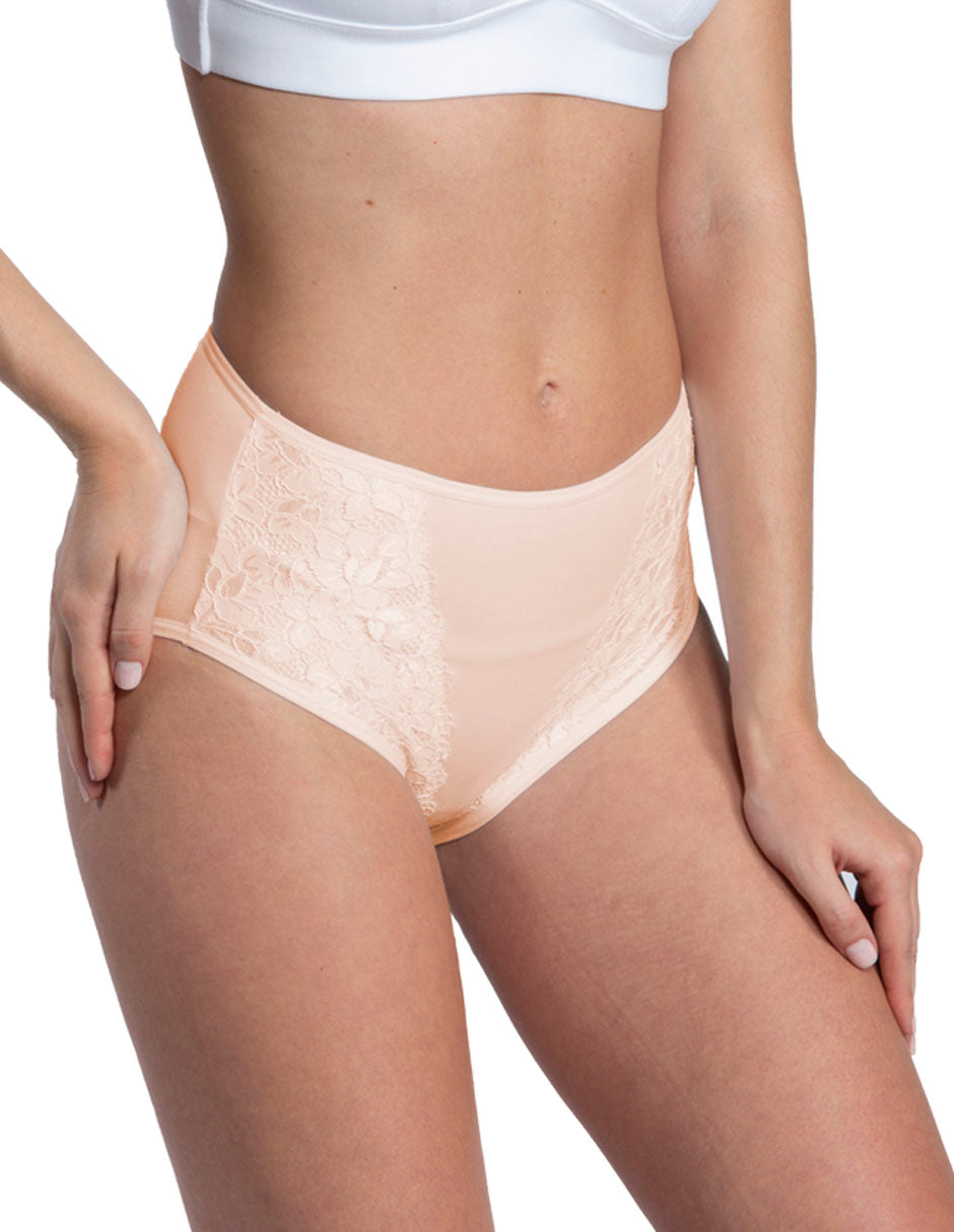 Tripack Panty alta de ALGODÓN PIMA con encaje 9001 - Oscar Hackman