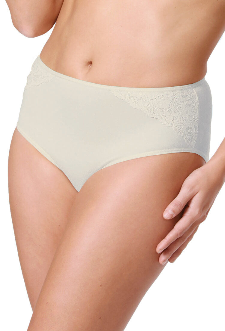 Panty alta ALGODÓN PIMA con encaje 9015 - Oscar Hackman