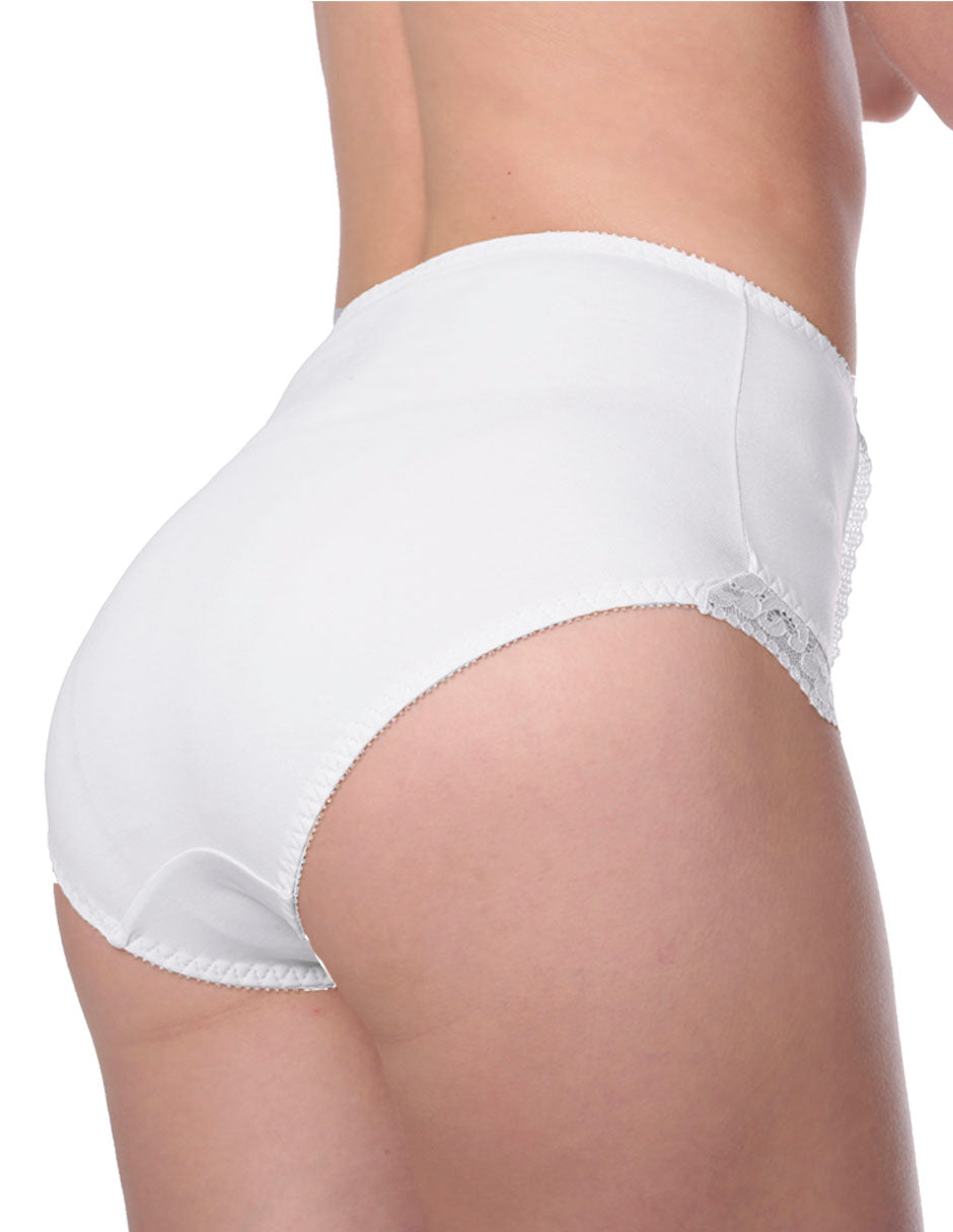 Tripack Panty alta de ALGODÓN PIMA con encaje 9054 - Oscar Hackman