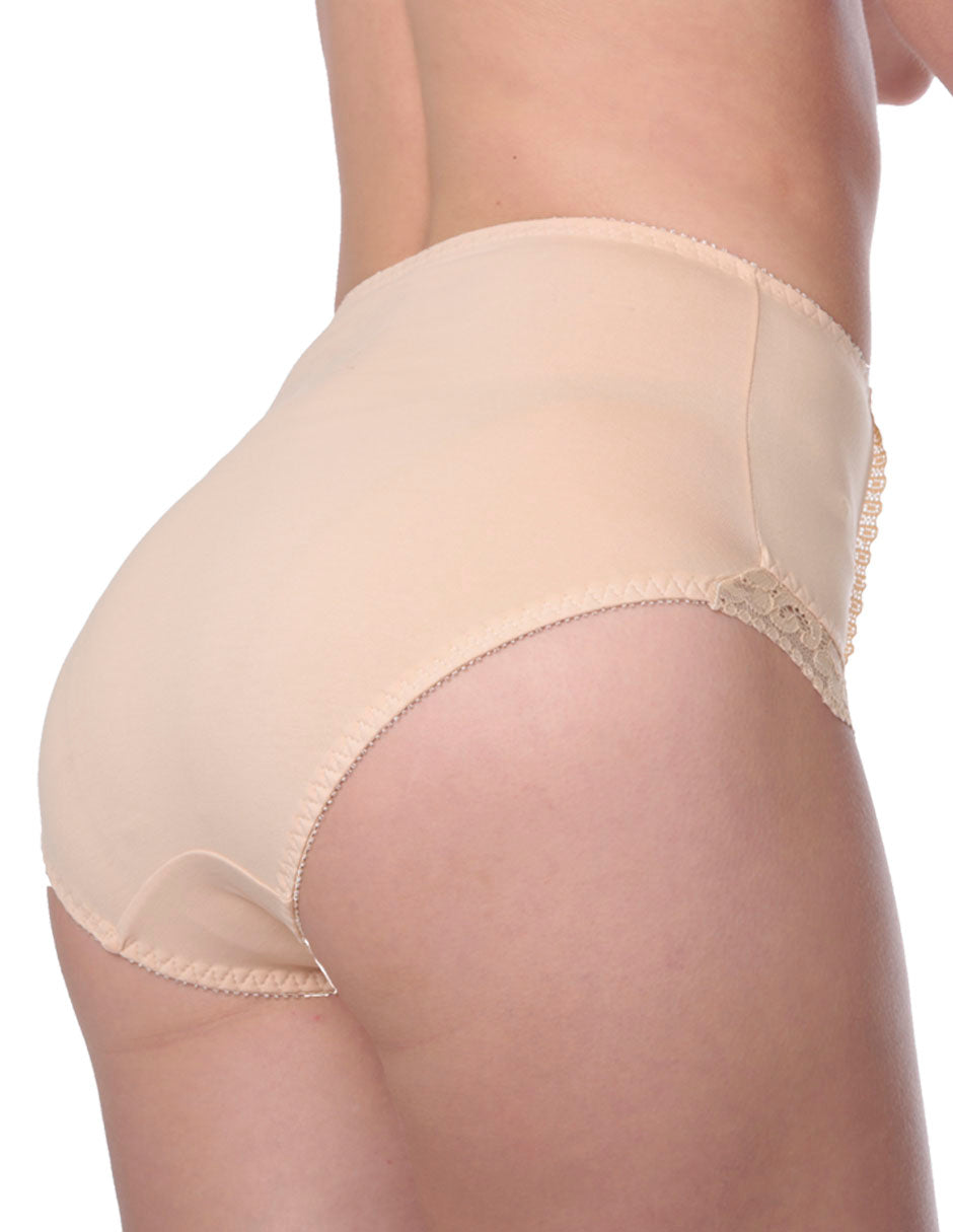 Tripack Panty alta de ALGODÓN PIMA con encaje 9054 - Oscar Hackman