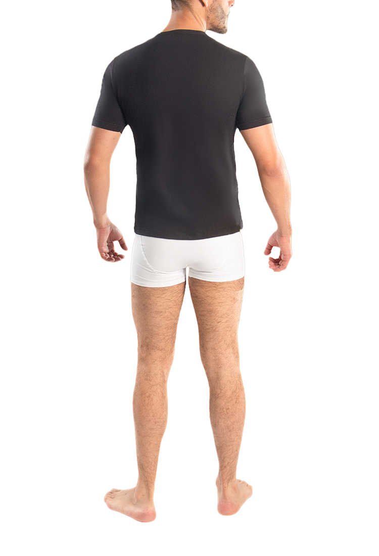 Camiseta Manga Corta Cuello V Algodón Pima Caballero