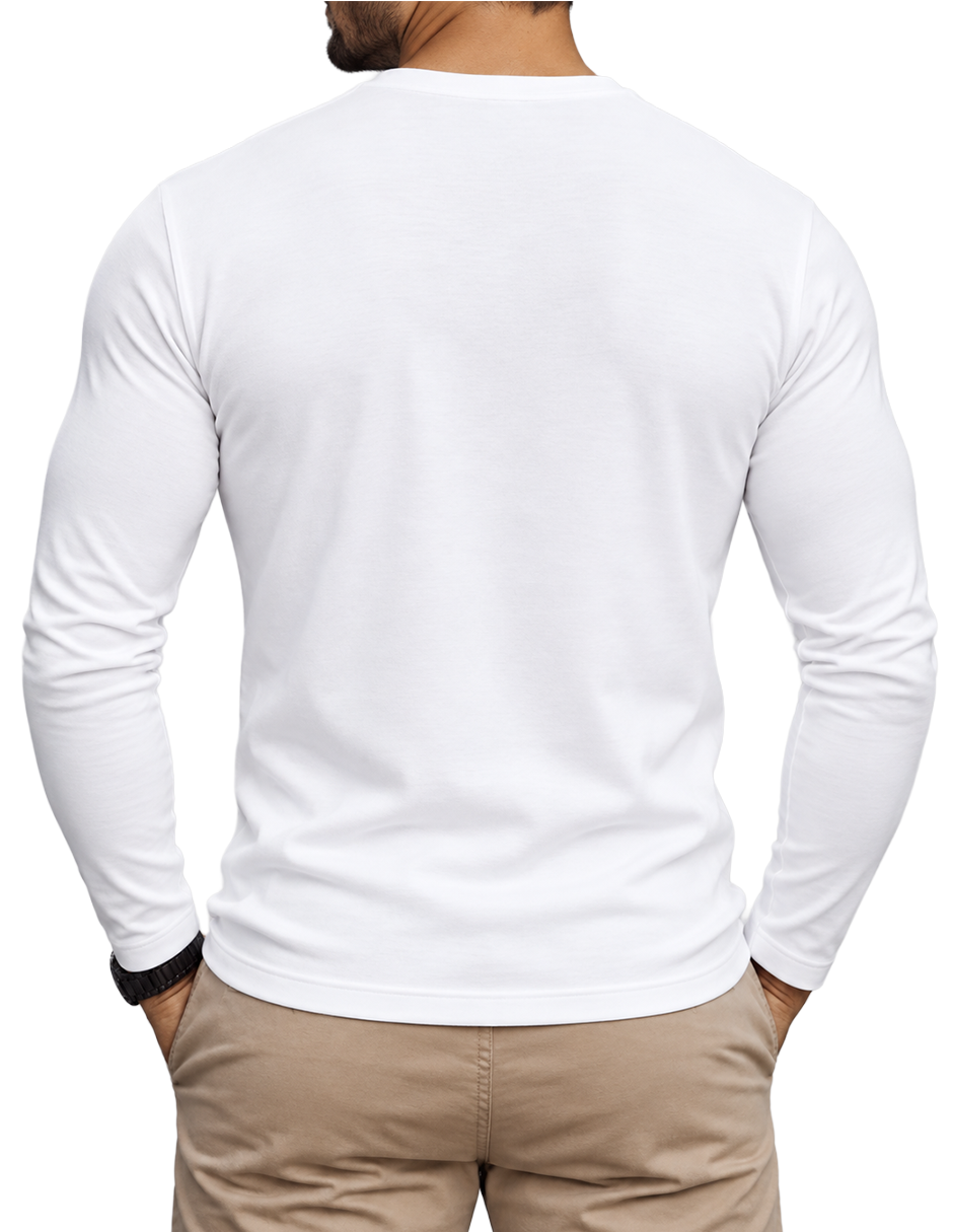 Men's Double Plush V Neck Thermal T-shirt 