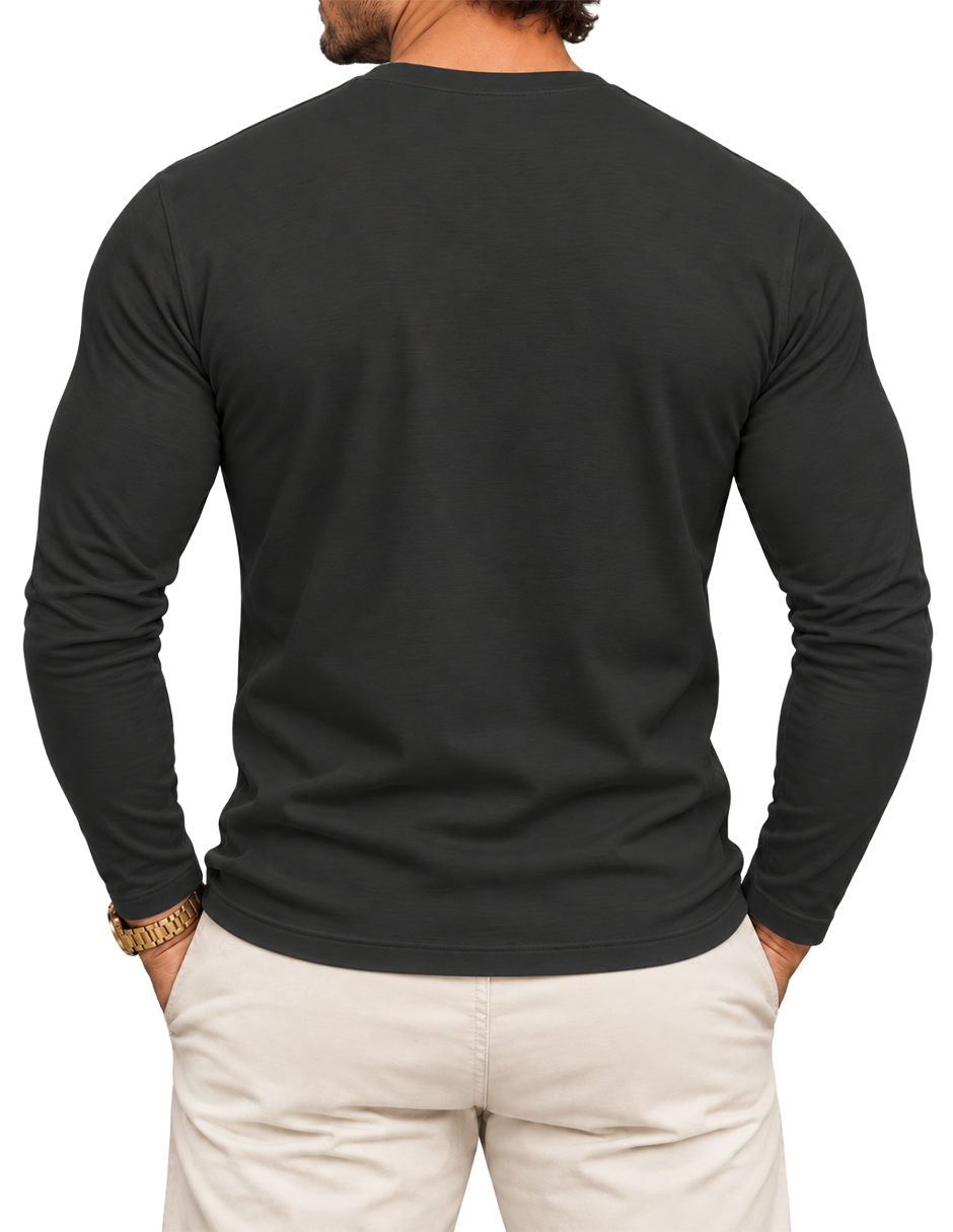 Men's Double Plush V Neck Thermal T-shirt 