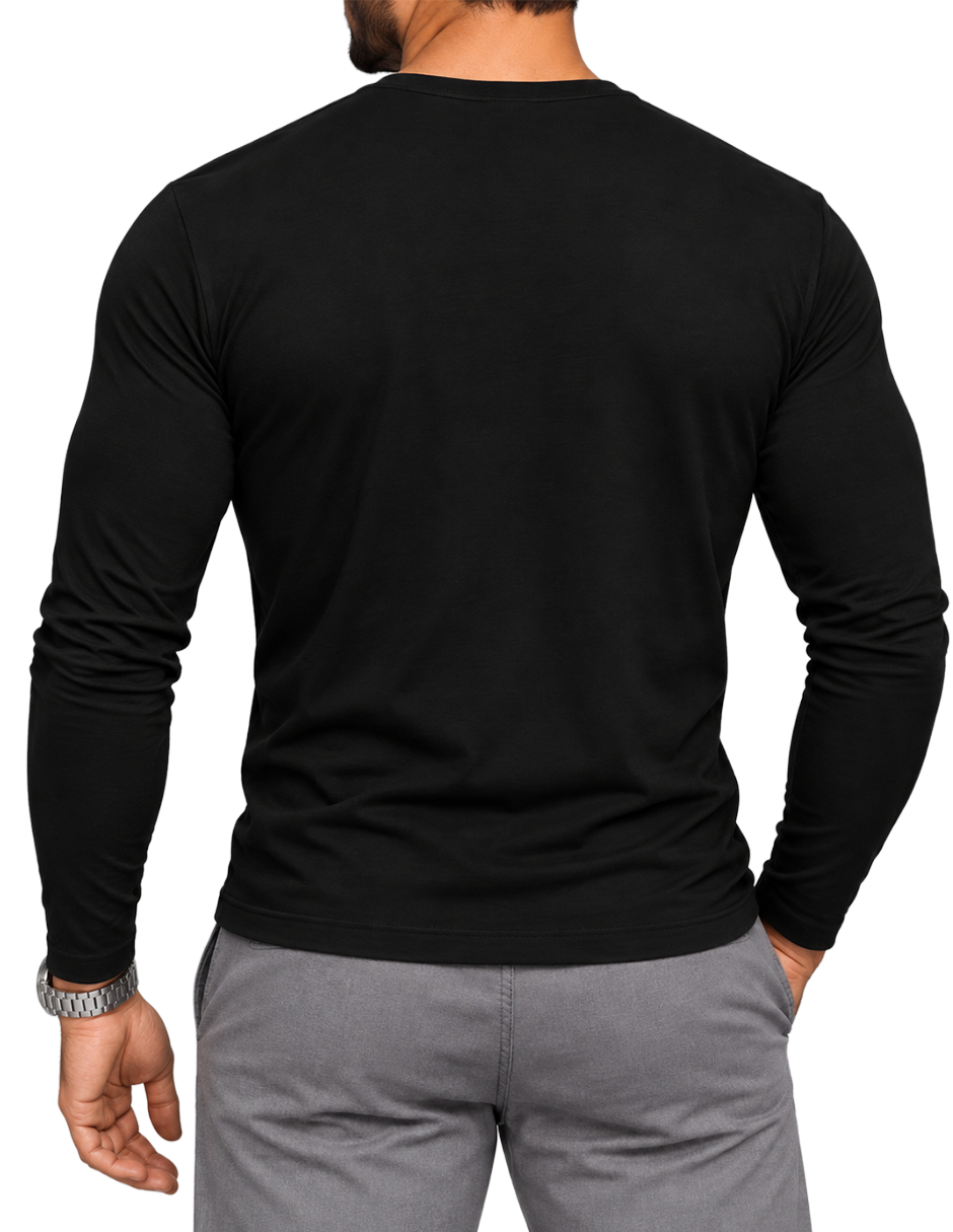 Men's Double Plush V Neck Thermal T-shirt 