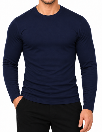 Camiseta Térmica Caballero Cuello Redondo Doble Afelpada