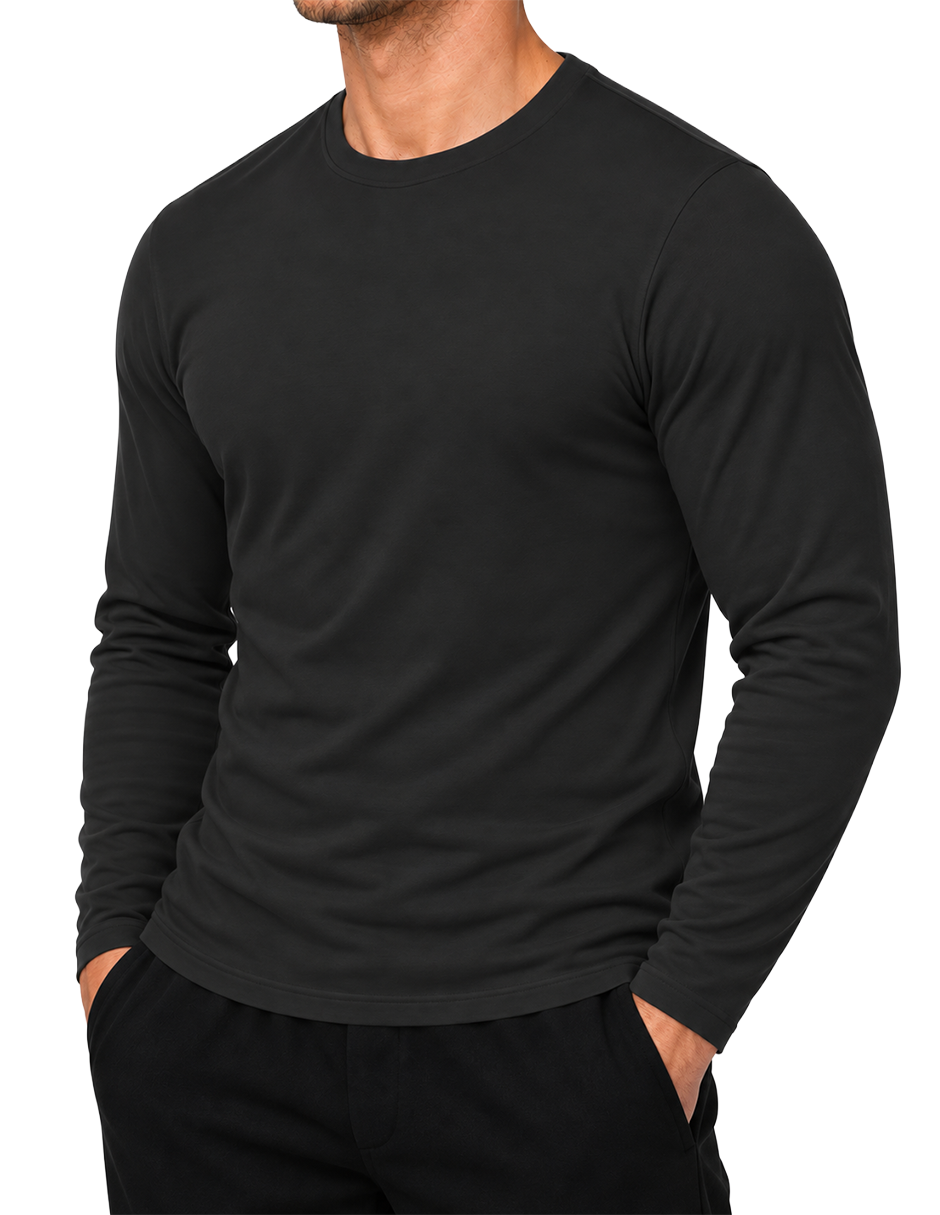 Camiseta Cuello Redondo Térmica Caballero Doble Afelpada
