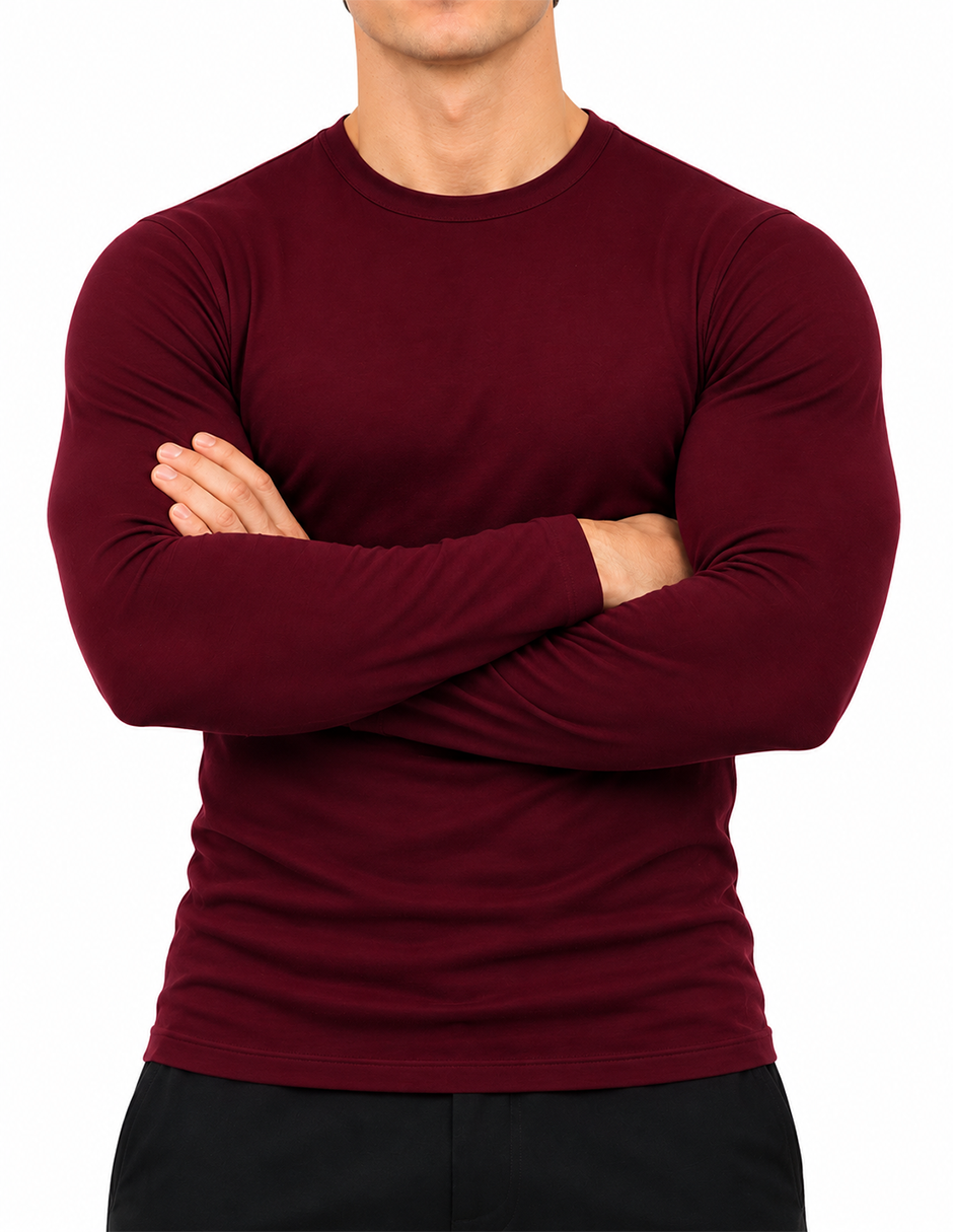 Camiseta Térmica Caballero Cuello Redondo Doble Afelpada