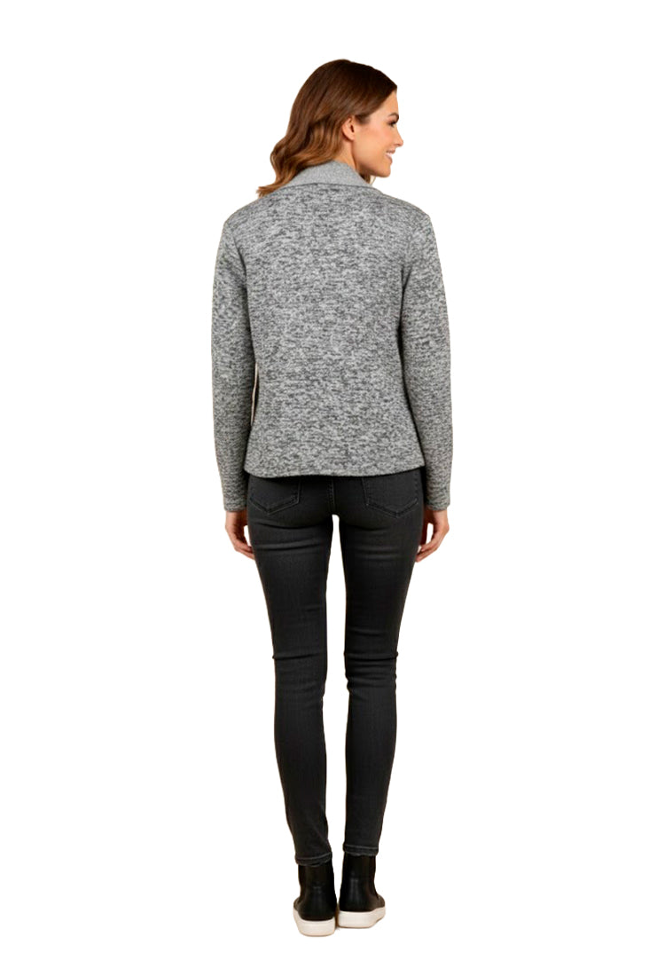 Sweater Sherpa Jaspe con Micro Fleece