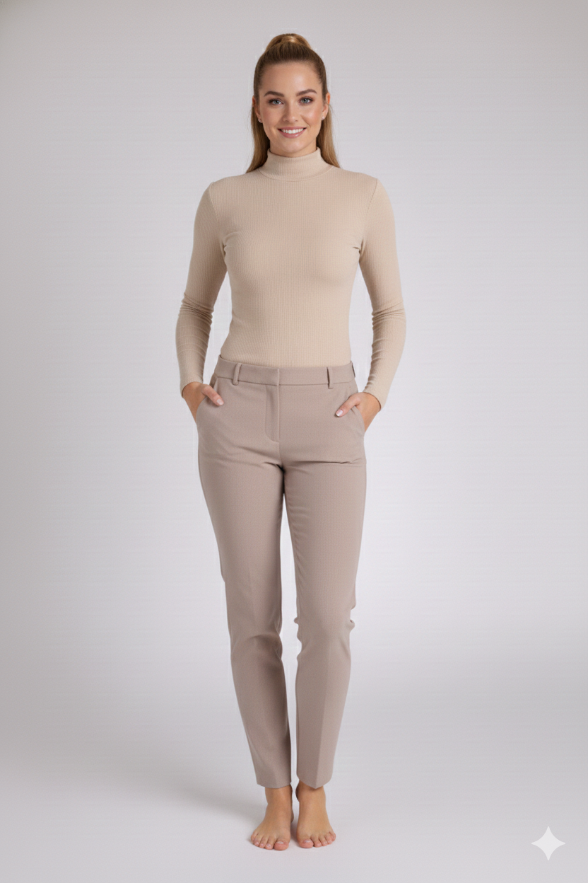 Camiseta Térmica Cuello Mao Beige