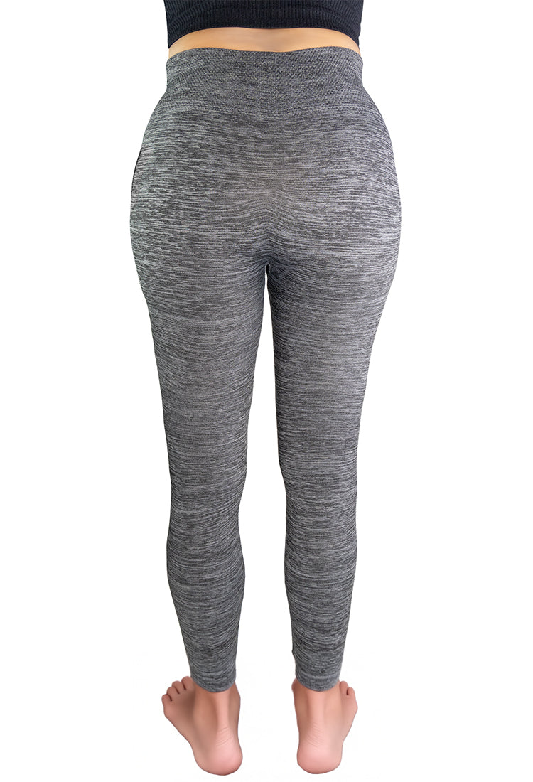 Legging Tejido Afelpado Diseño Gris Oxford