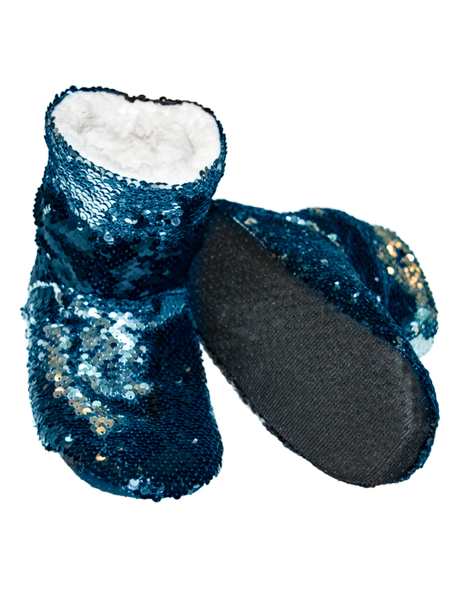 Sequin boot slipper 