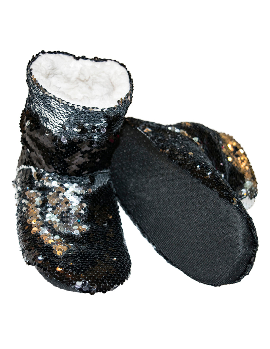 Sequin boot slipper 