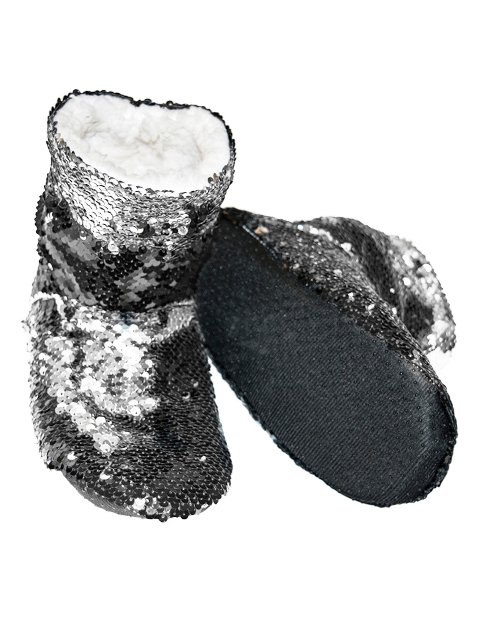 Sequin boot slipper 