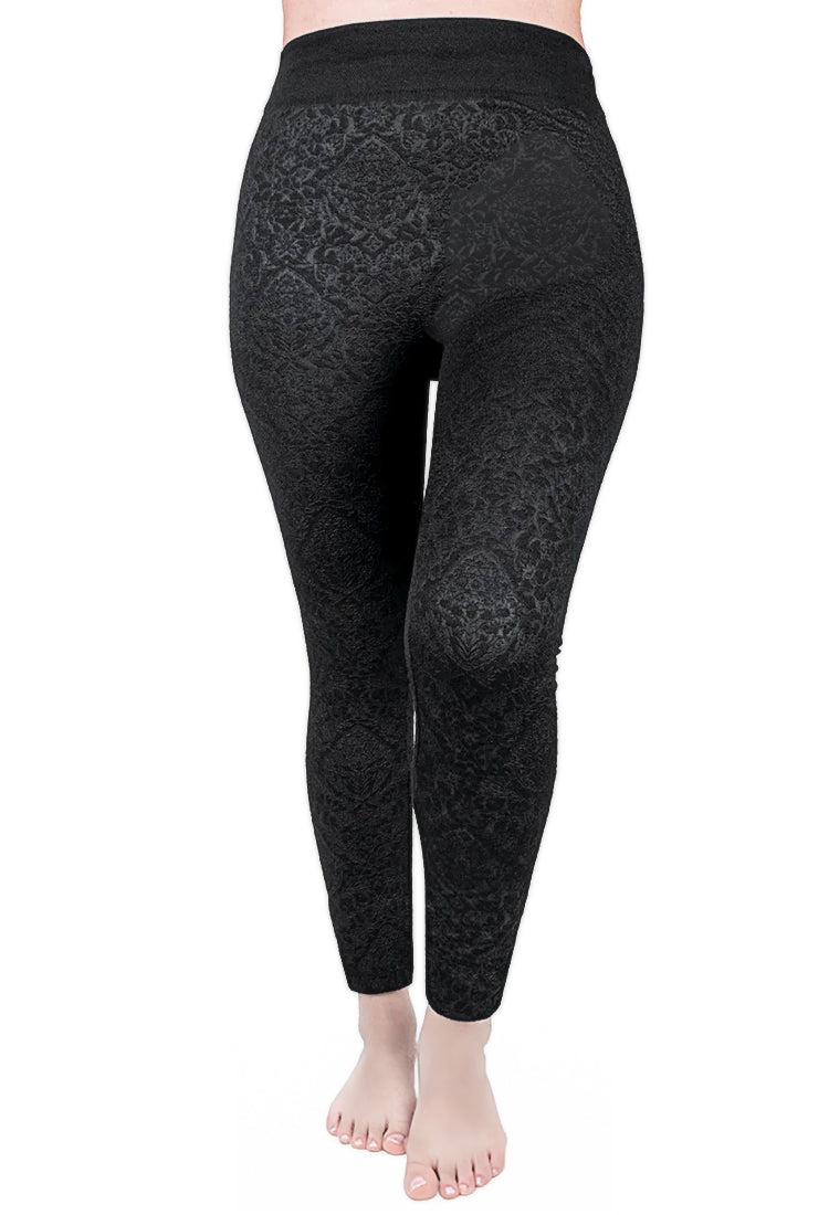 Legging With Plush Flowers 