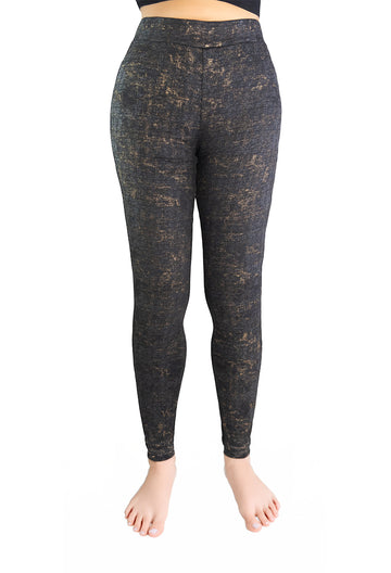 Pantalon Print Craquelado Negro