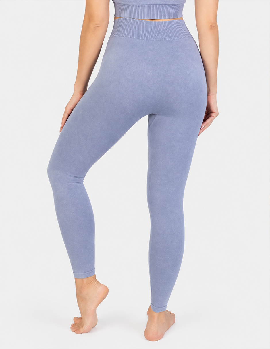 Legging Pretina Ancha Sin Costuras Stone Wash