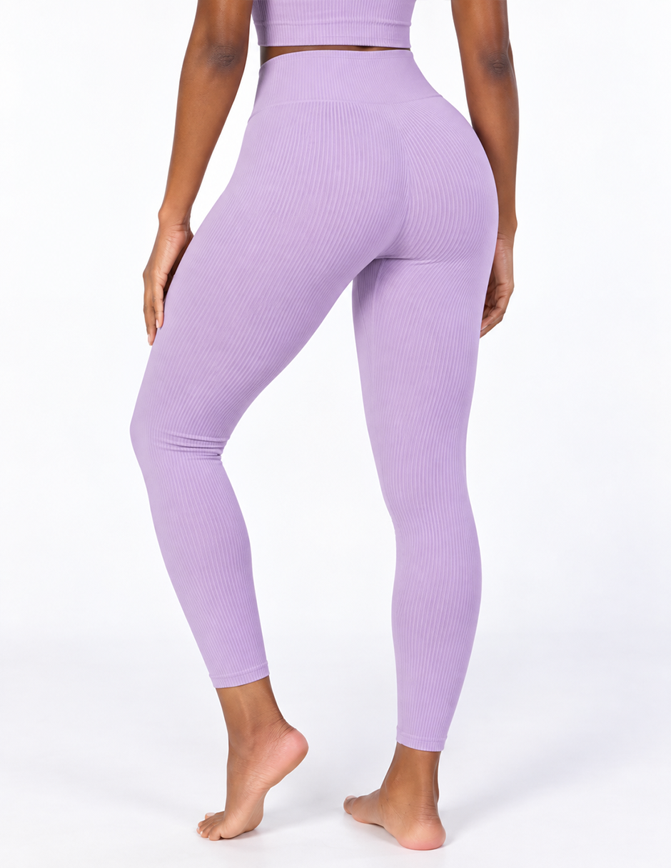 Legging Acanalado Sin Costuras