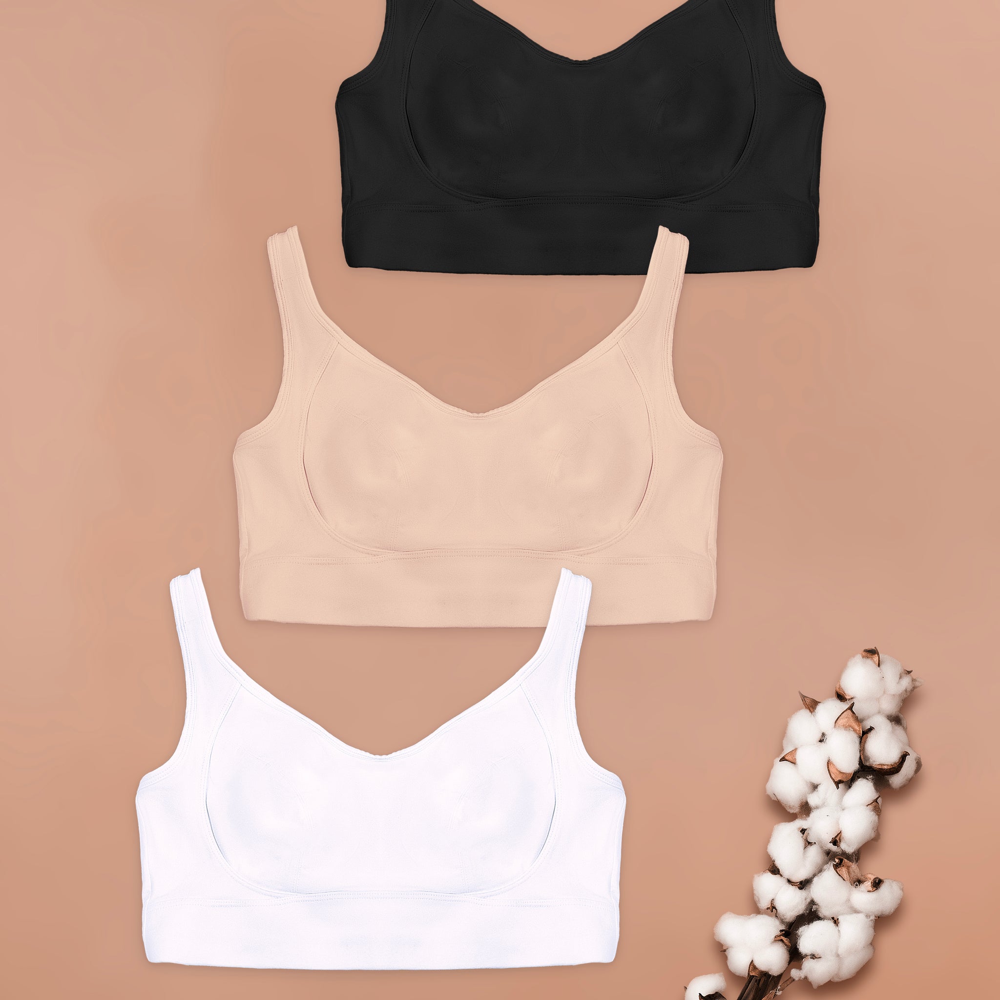 Tripack Bra Magnolia Pima Cotton 