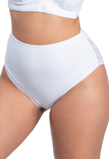 Panty Clásica Completa con encaje Xanat PCX06 Blanco