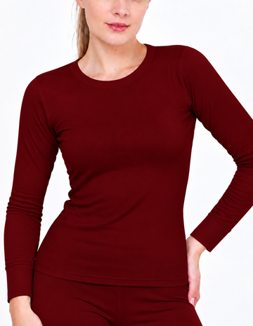 Double Plush Round Neck Thermal T-shirt 