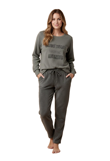 Set Sudadera Letras Con Pantalón