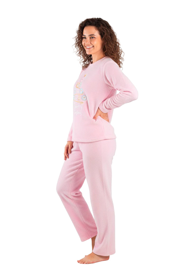 Set Pijama Afelpada Ovejas Dama