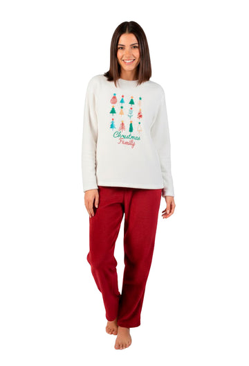Tree Christmas Pajama Set Lady Pants