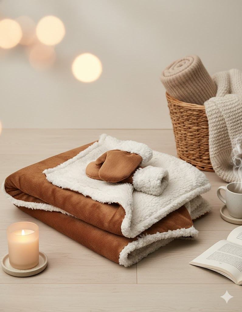 Set descanso manta y guantes