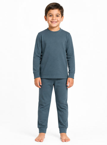 Set Pijama Listada Niño Azul