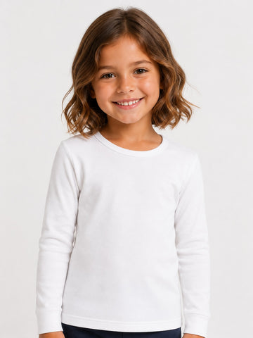 Camiseta Térmica Super Felpa Cuello Redondo Niña