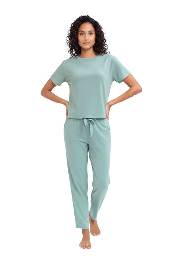 Set Pijama Confort Lavanda Verde