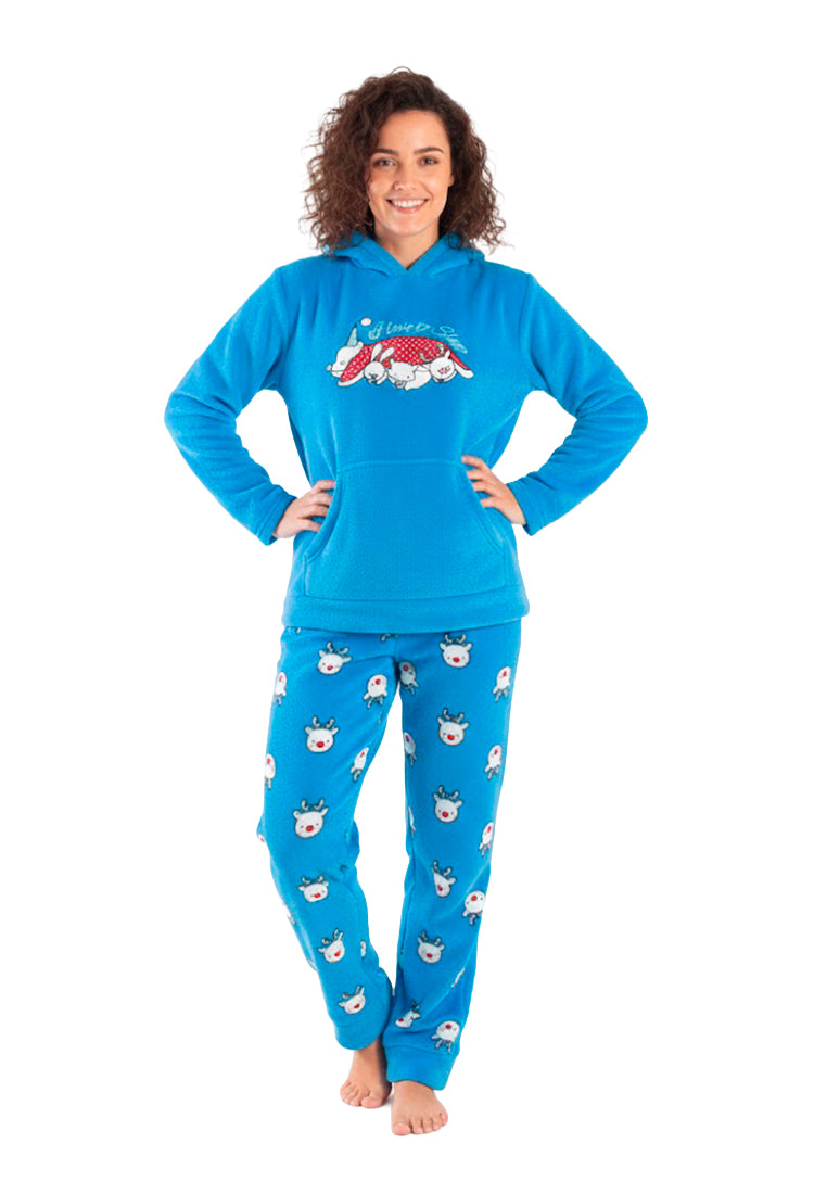 Set Pijama Sleep Dama Azul