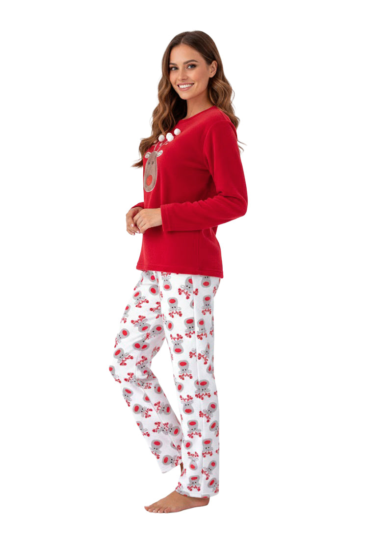 Set Pijama Reno Rojo Dama