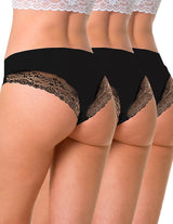Tripack Panty hipster con encaje ALGODÓN PIMA HER - Oscar Hackman 