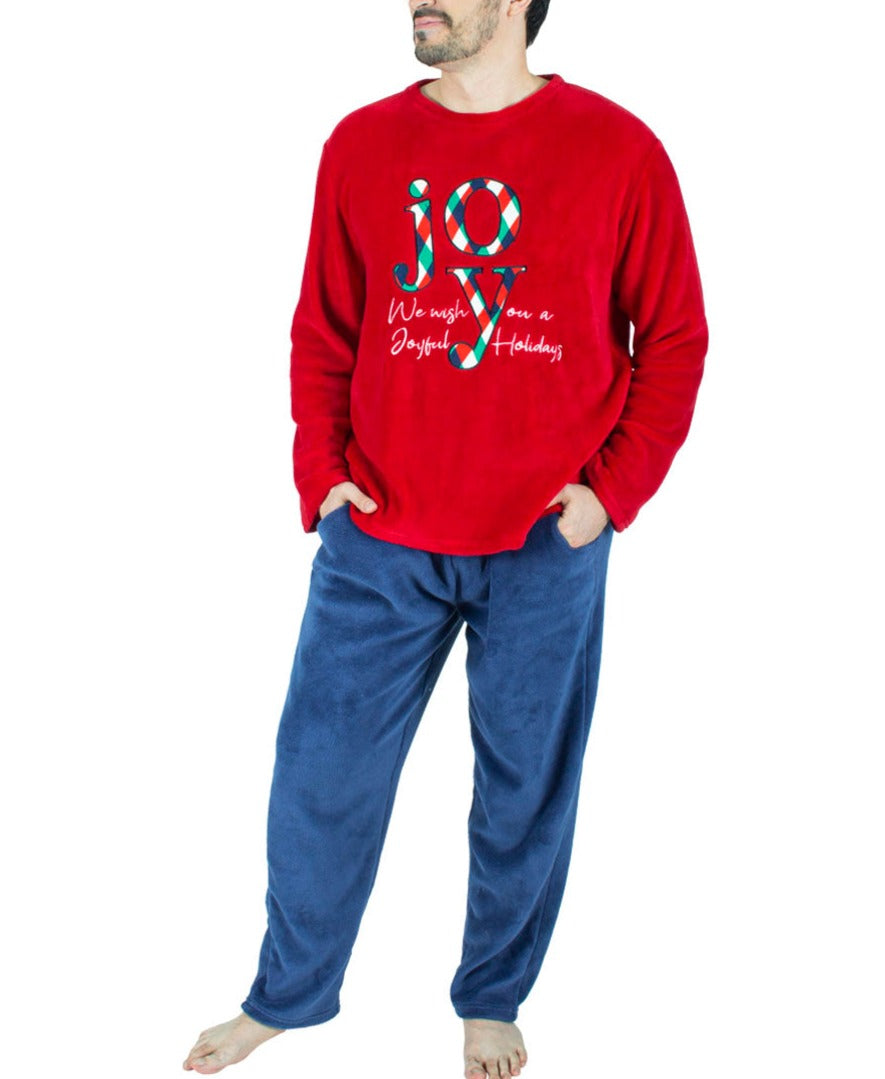 Set Pijama Afelpada Joy Caballero Roja