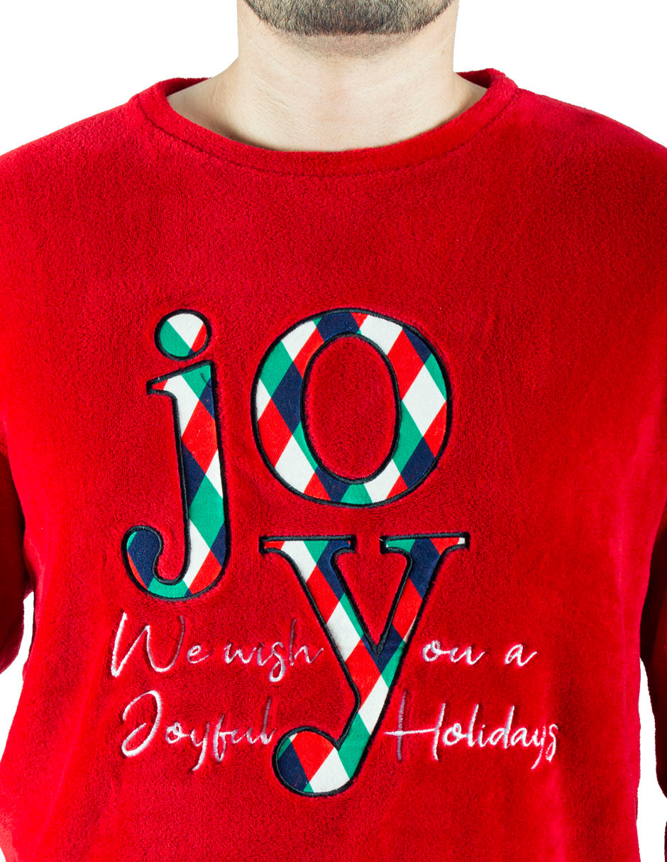 Set Pijama Afelpada Joy Caballero Roja