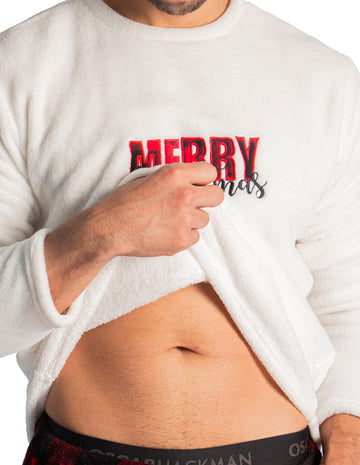 Set Pijama Afelpada Merry Christmas Caballero